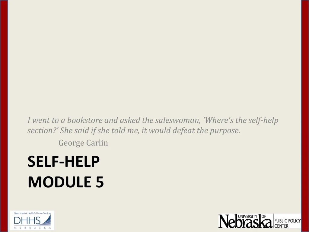 self help module 5