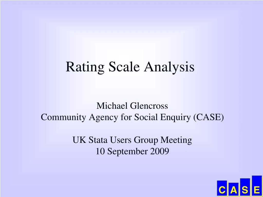 rating scale analysis