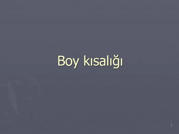 Boy kisaligi