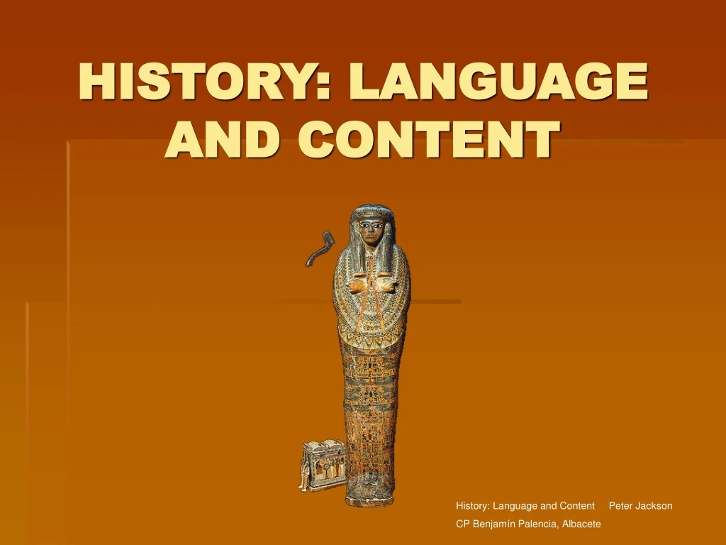history language and content