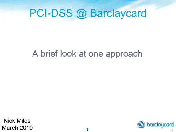 PCI-DSS Barclaycard