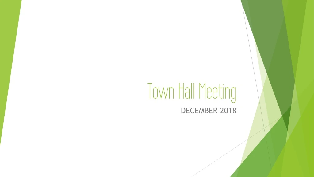 town hall meeting