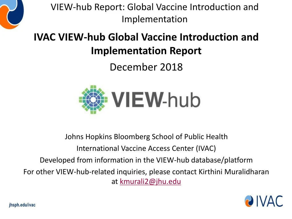 view hub report global vaccine introduction and implementation