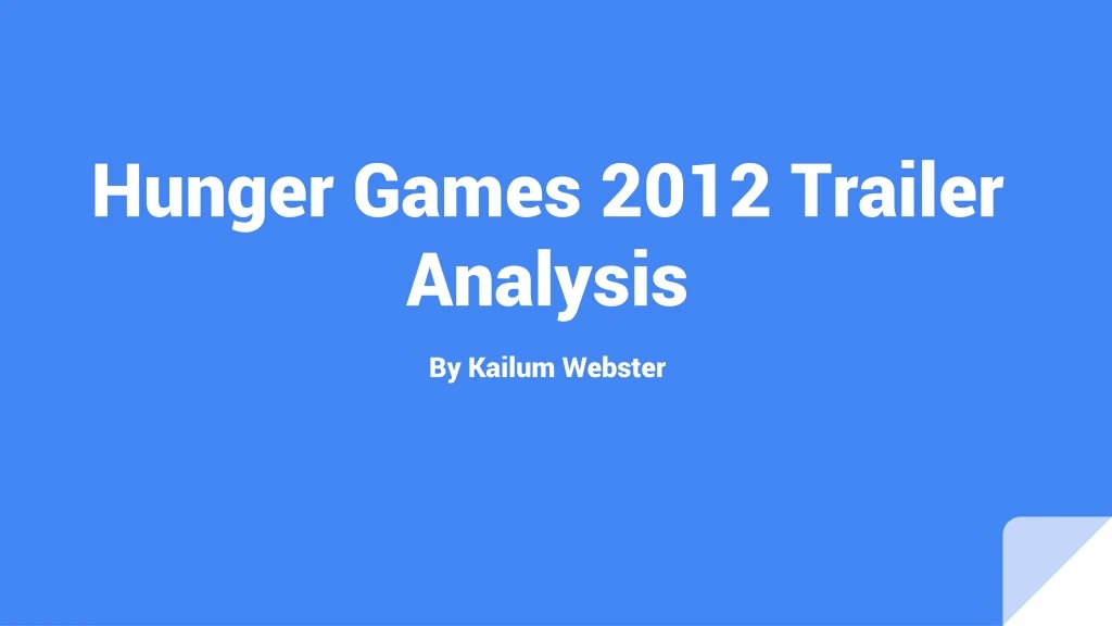 hunger games 2012 trailer analysis