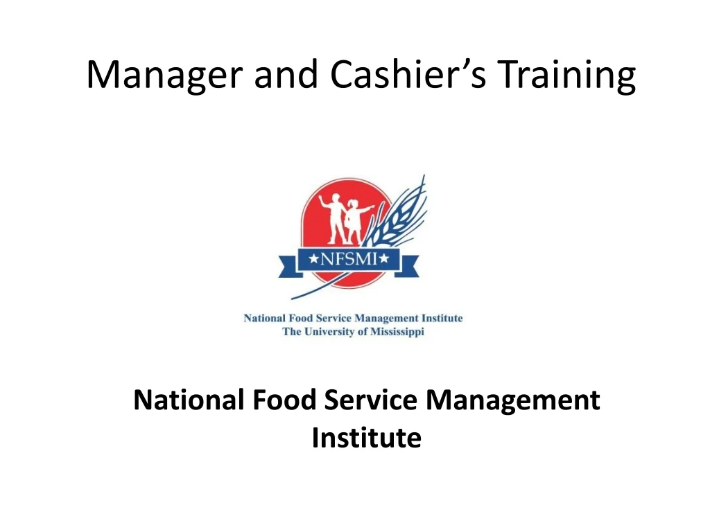 manager and cashier s training