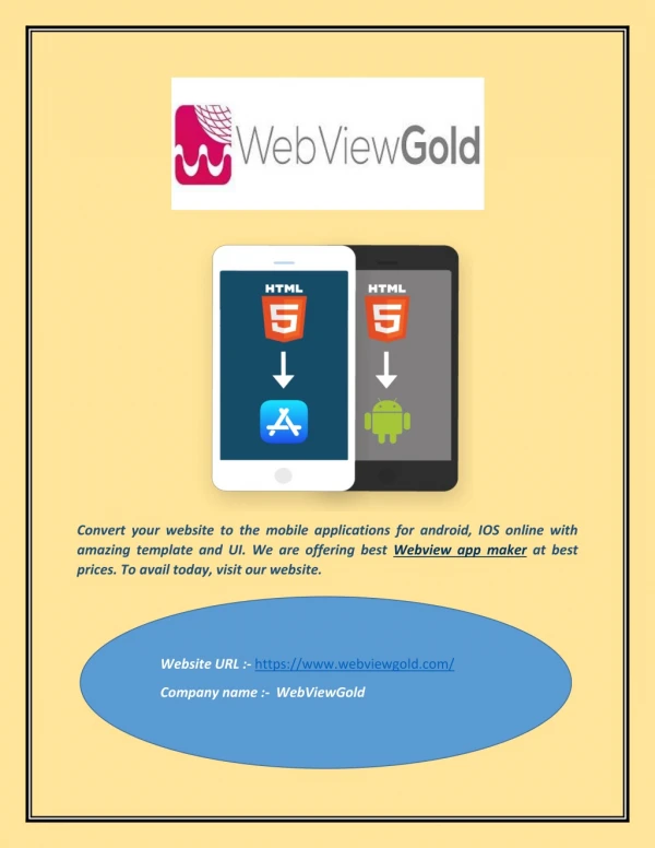 Android Webview Generator - Webviewgold.com