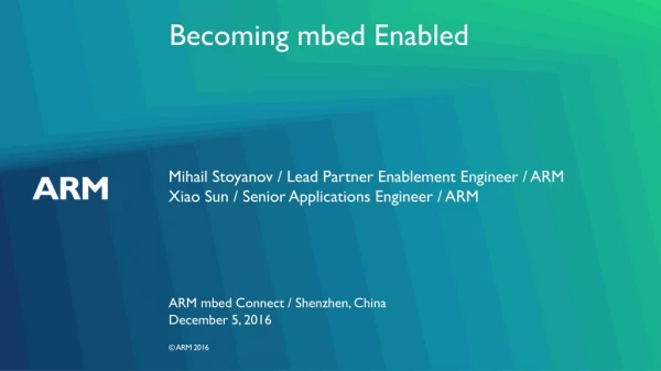 Becoming mbed Enabled