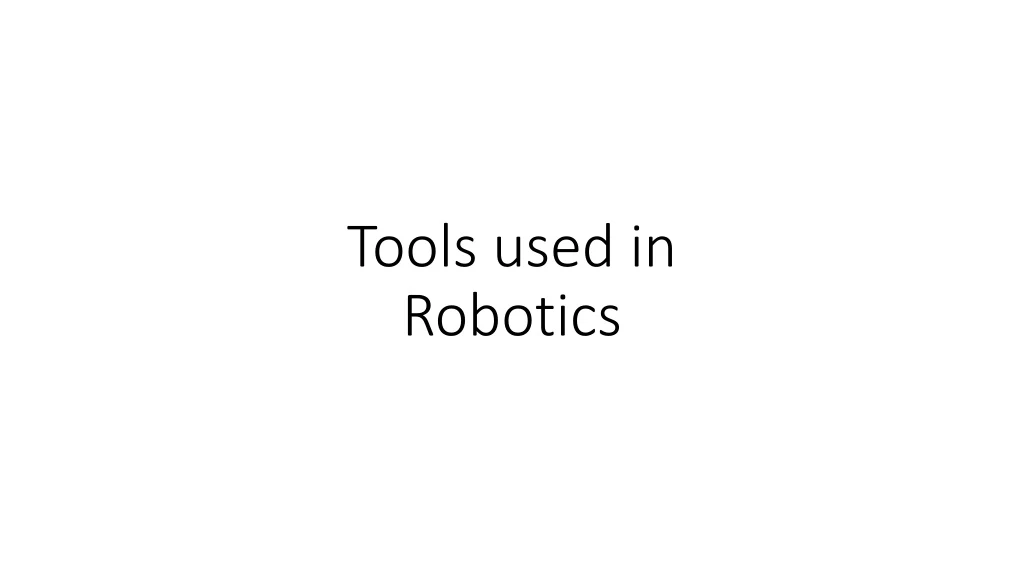 tools used in robotics