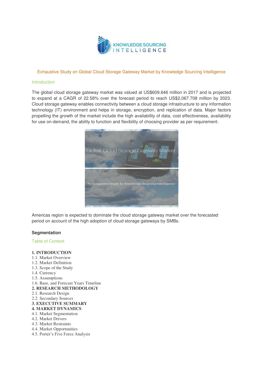 exhaustive study on global cloud storage gateway