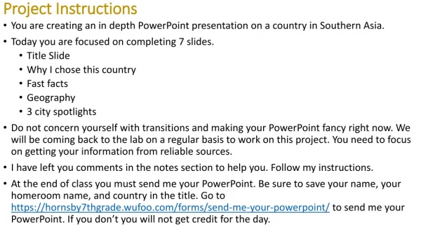 Project Instructions