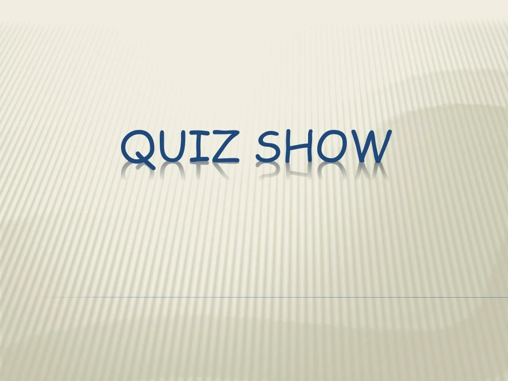 quiz show