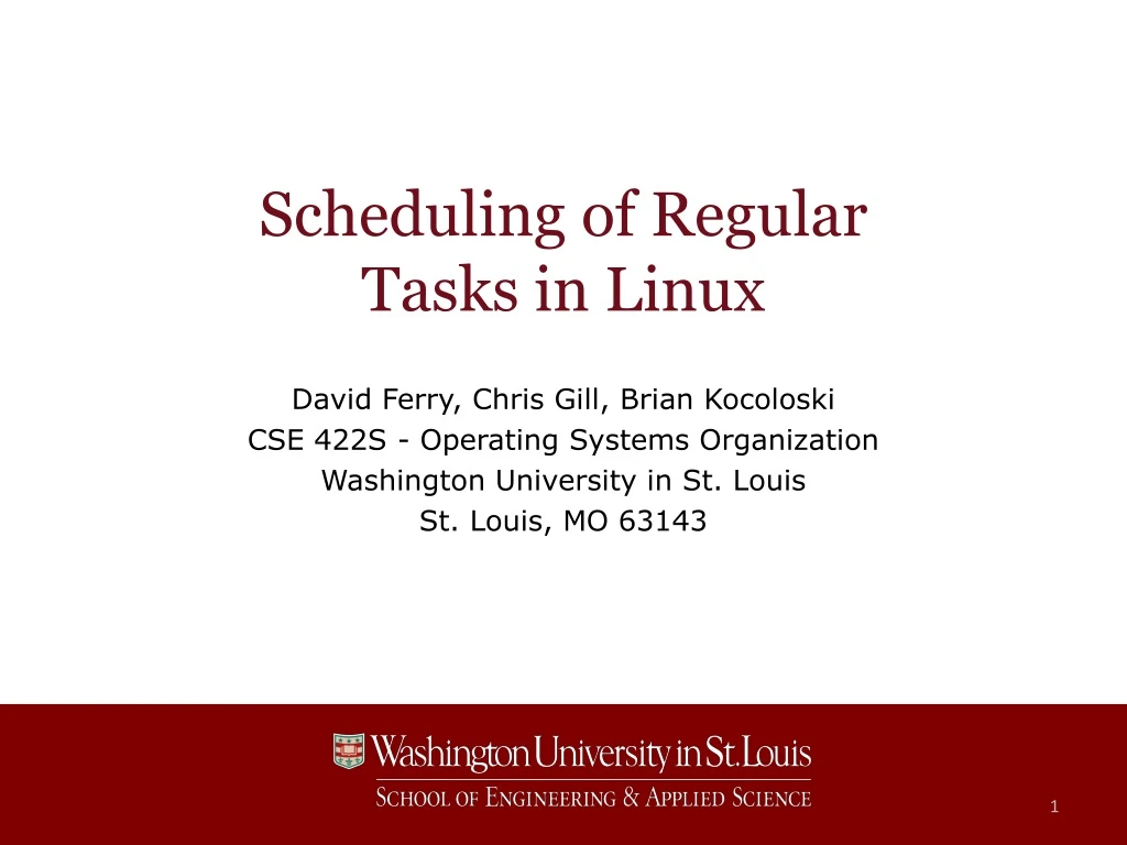 scheduling of regular tasks in linux