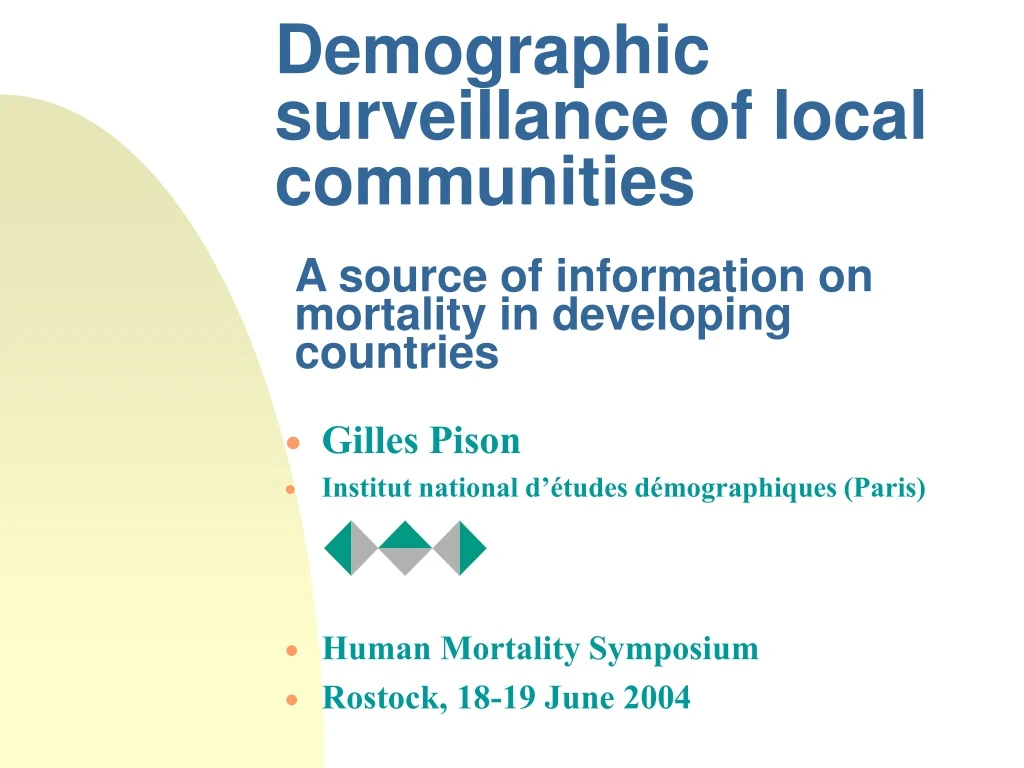 demographic surveillance of local communities