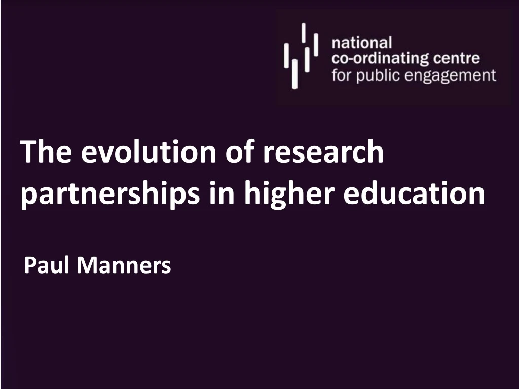 the evolution of research partnerships in higher