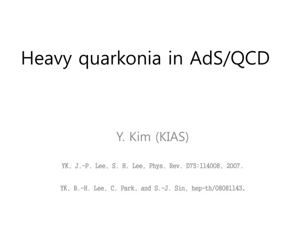 Heavy quarkonia in AdS /QCD