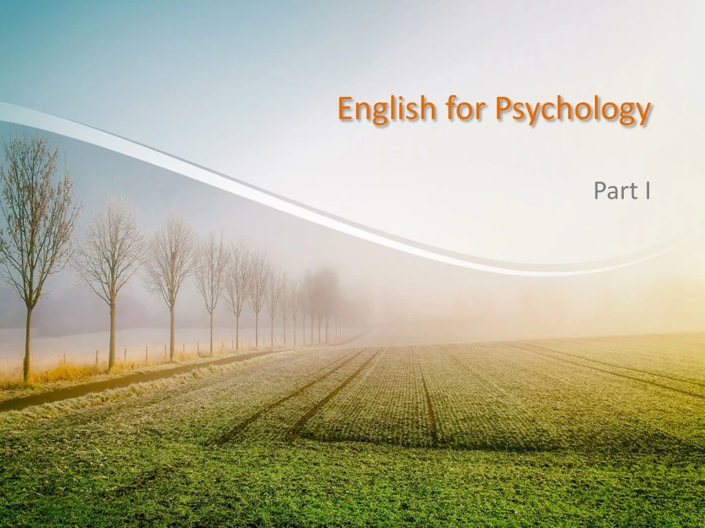 english for psychology