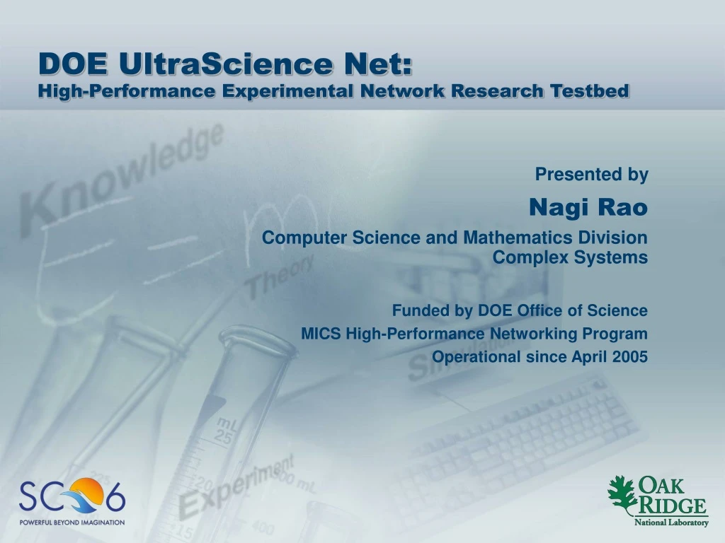 doe ultrascience net high performance experimental network research testbed