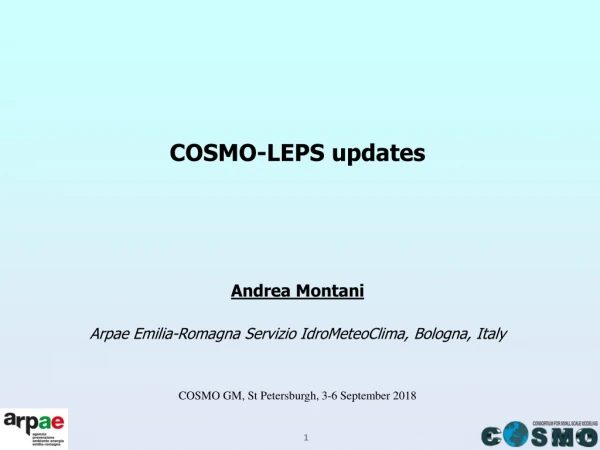 COSMO-LEPS updates