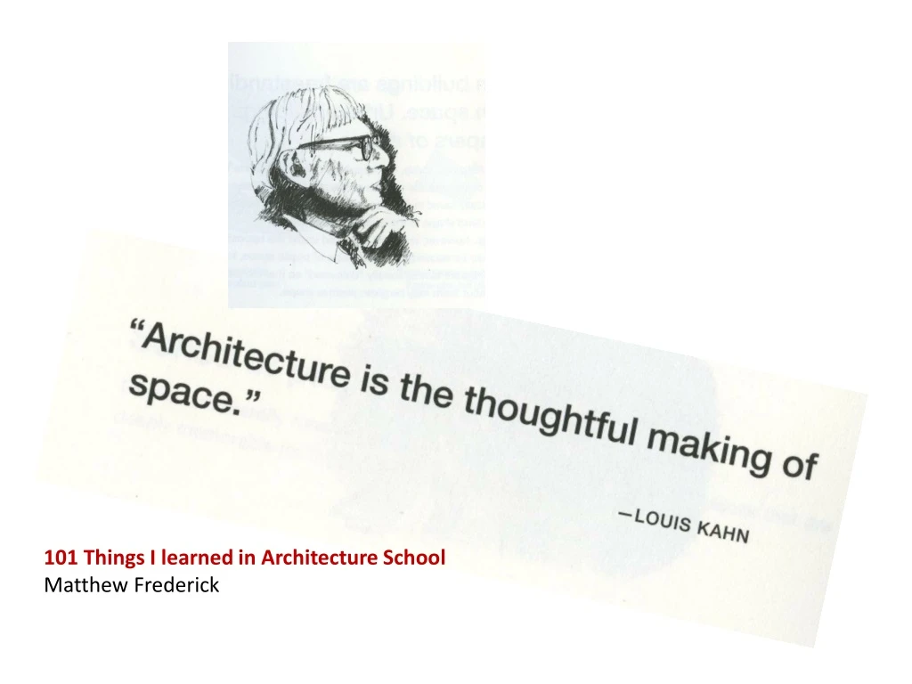 101 things i learned in architecture school