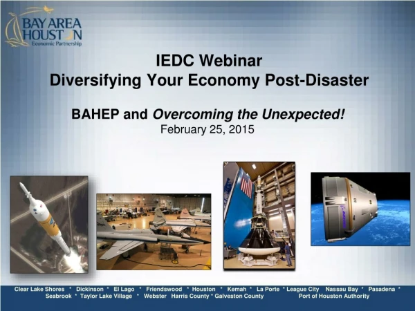 IEDC Webinar Diversifying Your Economy Post-Disaster