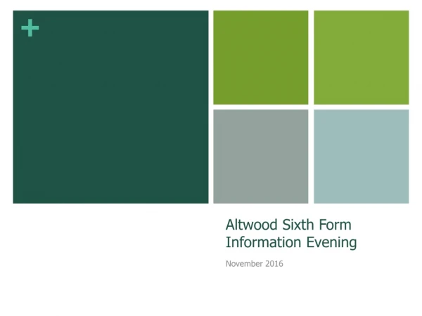 Altwood Sixth Form Information Evening