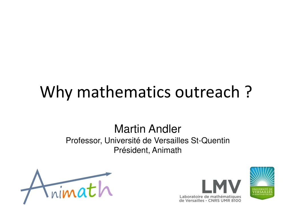 why mathematics outreach
