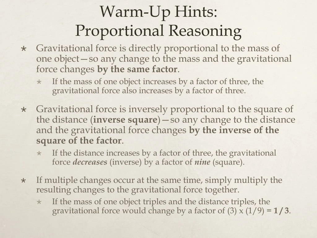 warm up hints proportional reasoning