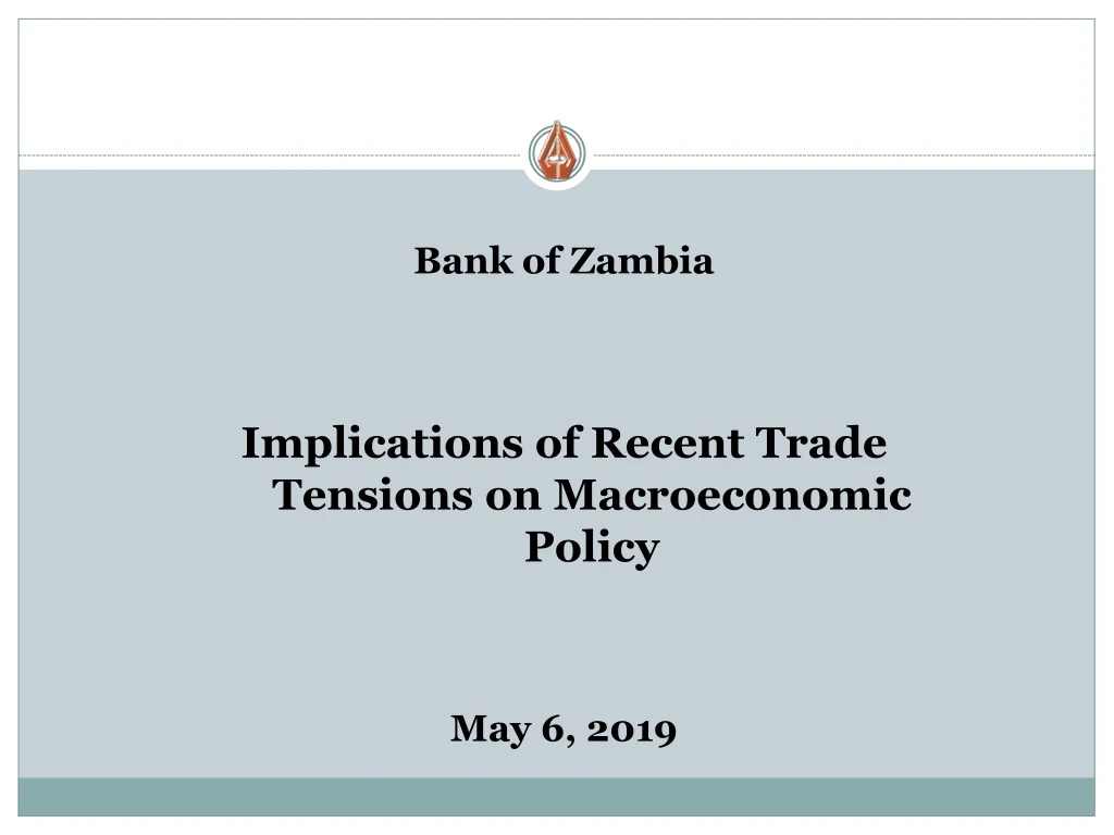 bank of zambia implications of recent trade