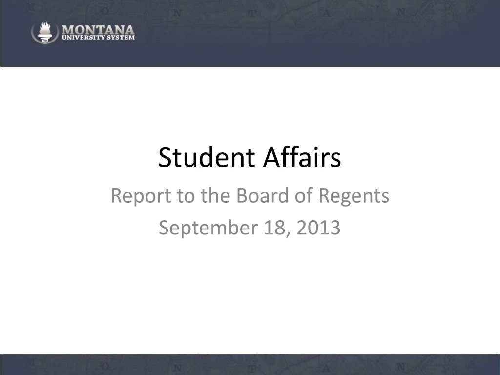 student affairs