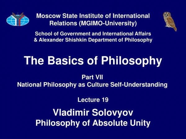 The Basics of Philosophy