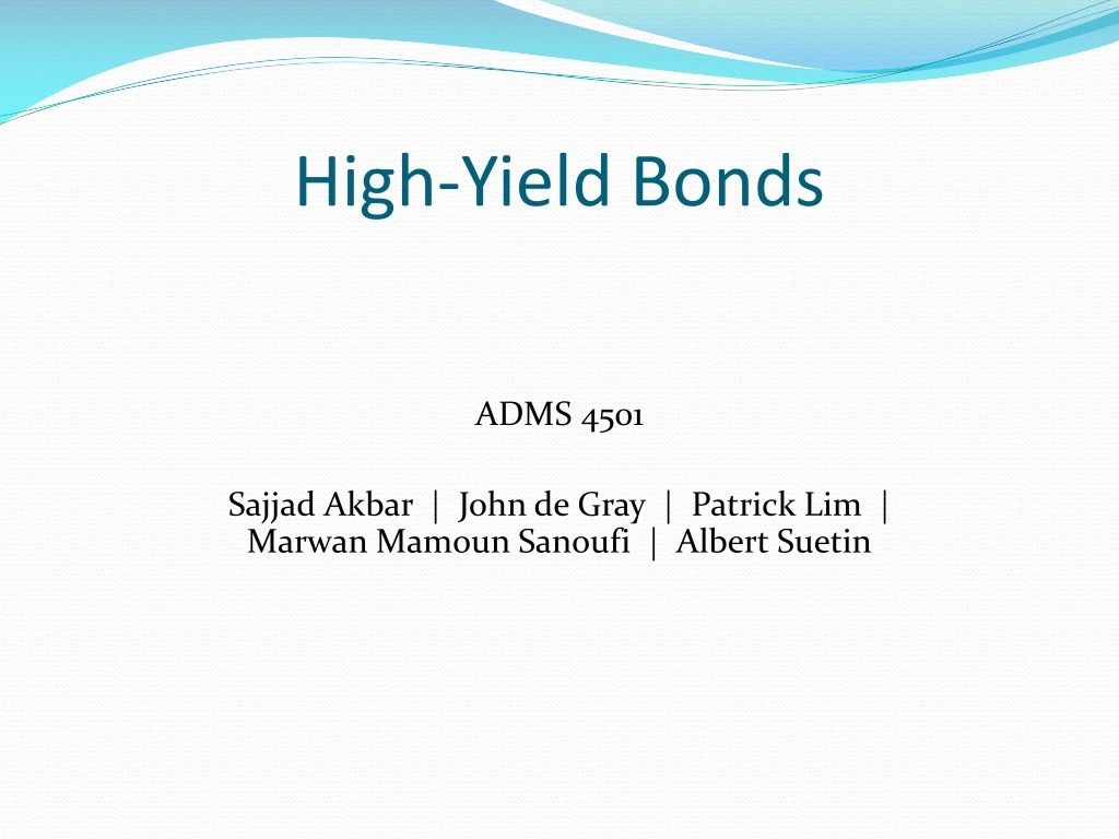 high yield bonds