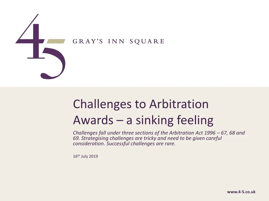 challenges to arbitration awards a sinking feeling