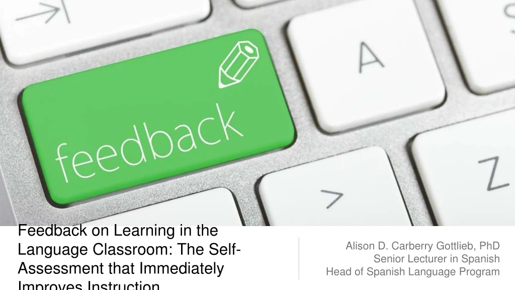 feedback on learning in the language classroom
