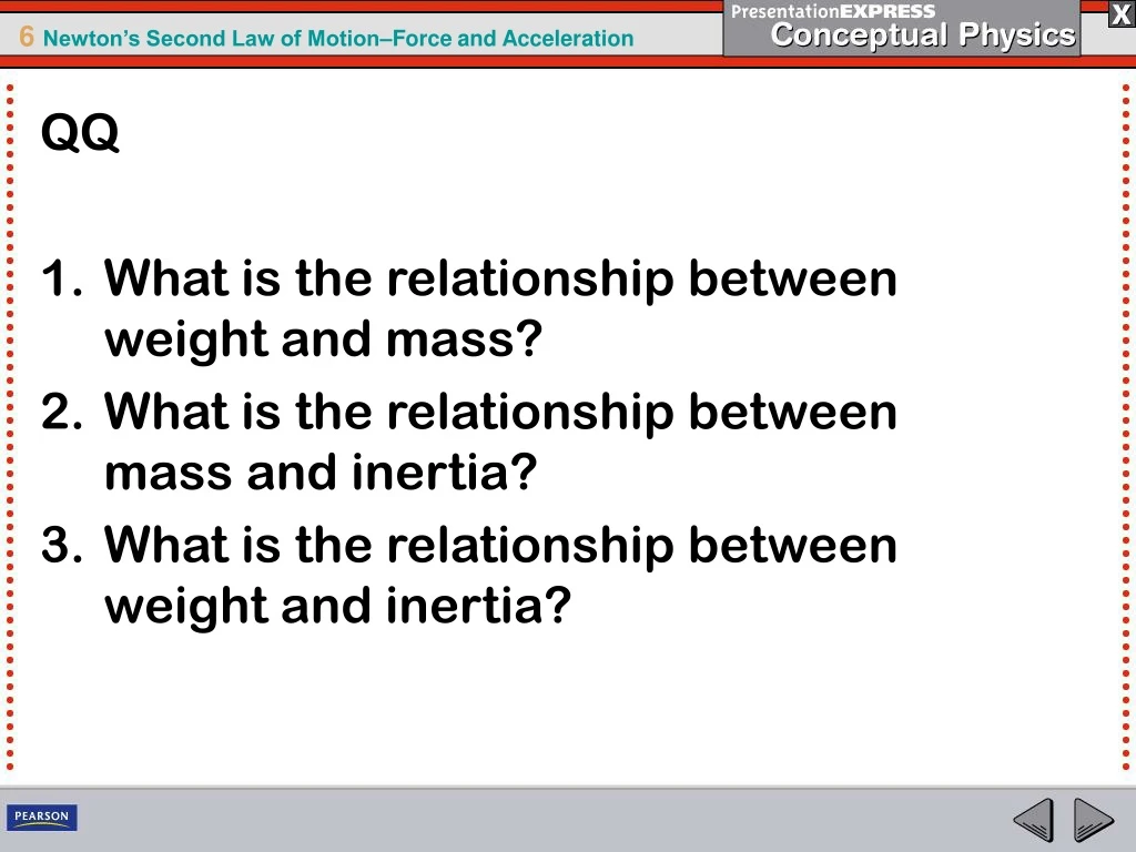 QQ What is the relationship between weight and mass?