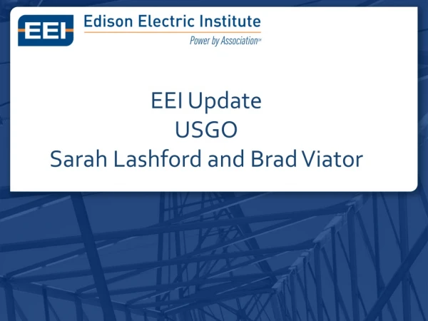 EEI Update USGO Sarah Lashford and Brad Viator