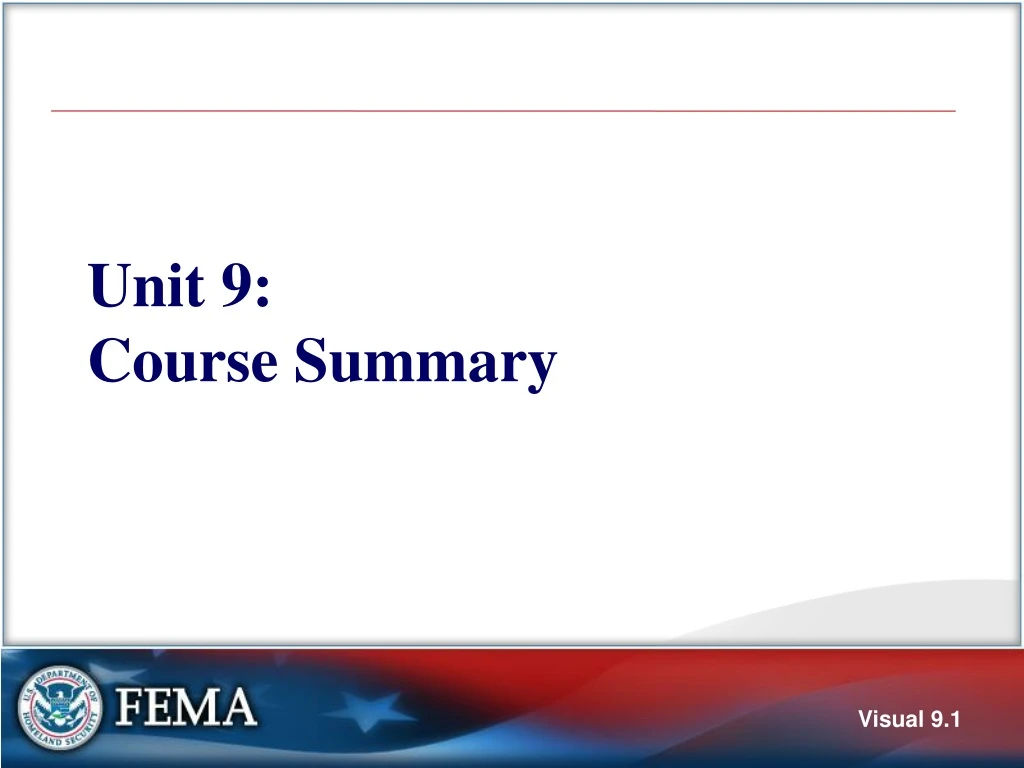unit 9 course summary