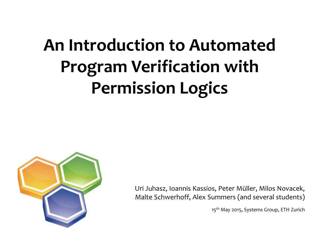 an introduction to automated program verification