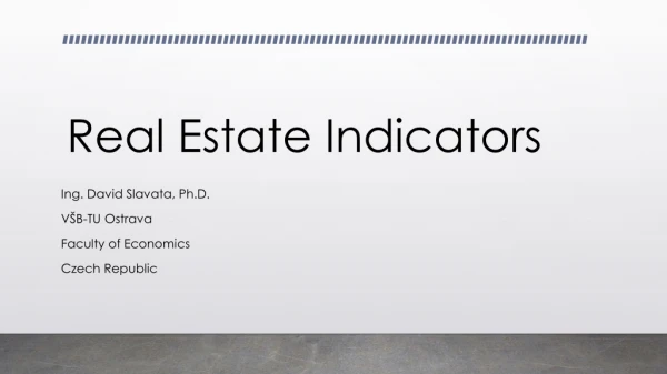 Real Estate Indicators