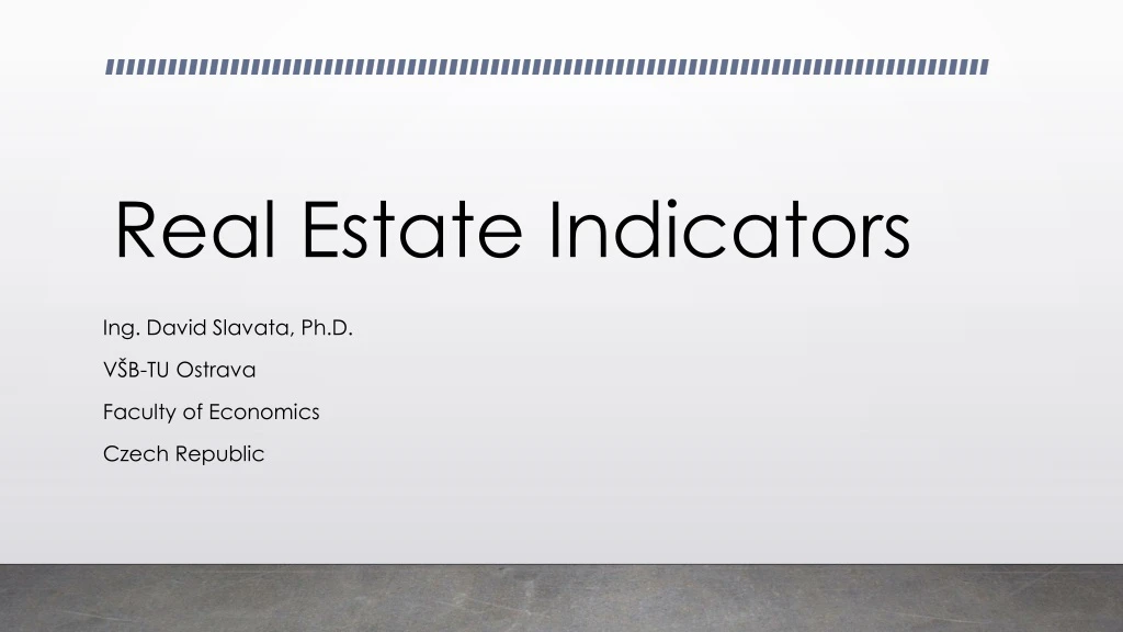 real estate indicators