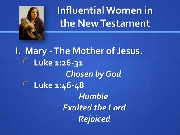Influential Women in the New Testament