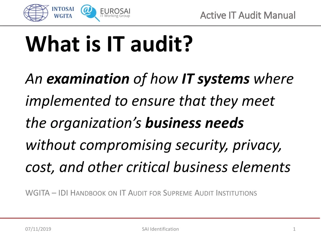 what is it audit