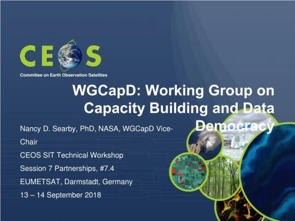 WGCapD : Working Group on Capacity Building and Data Democracy