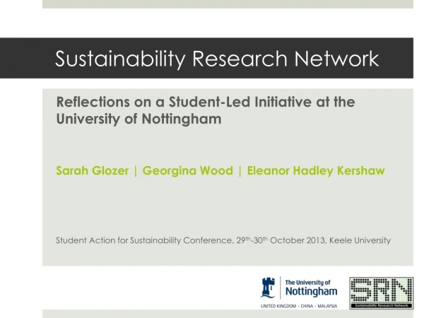 Sustainability Research Network