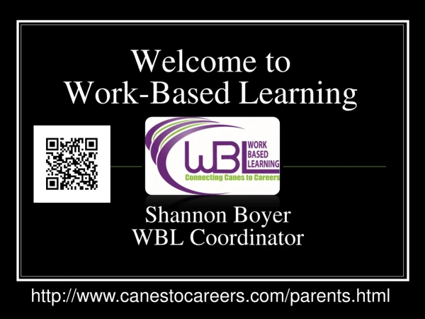 Welcome to Work-Based Learning