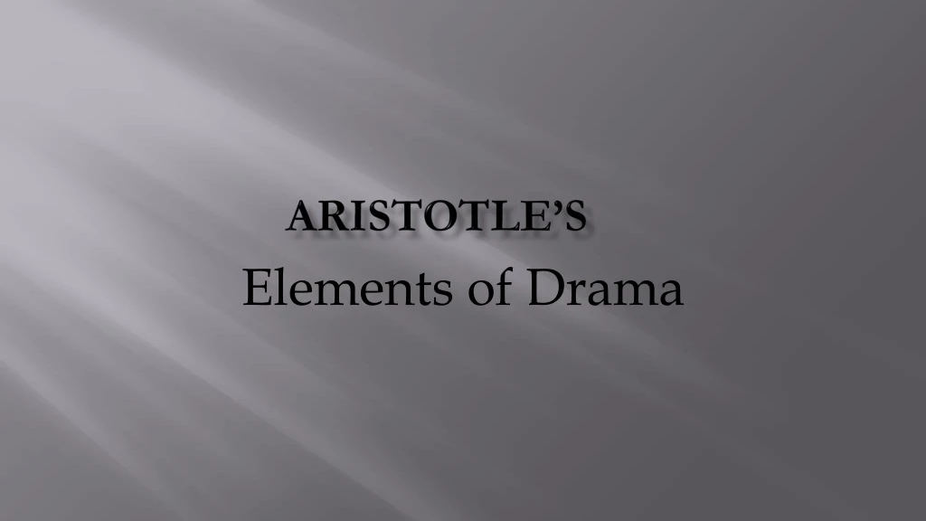 aristotle s