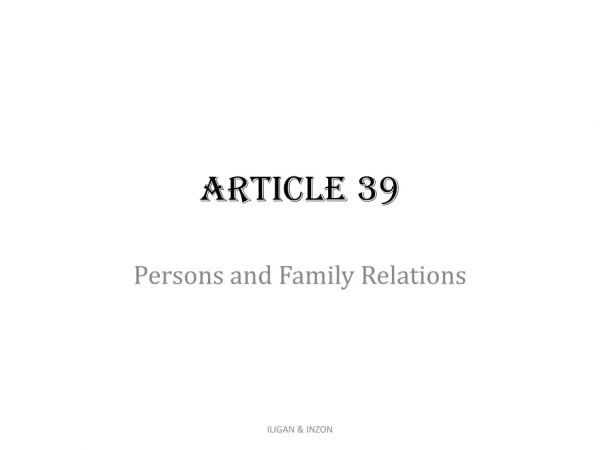 ARTICLE 39