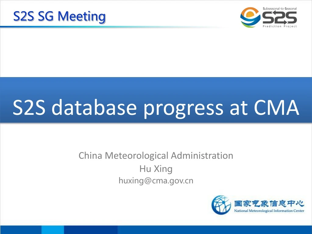 s2s database progress at cma