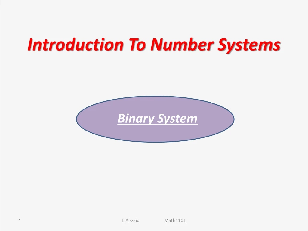 introduction to number systems