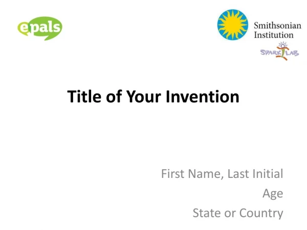 Title of Your Invention