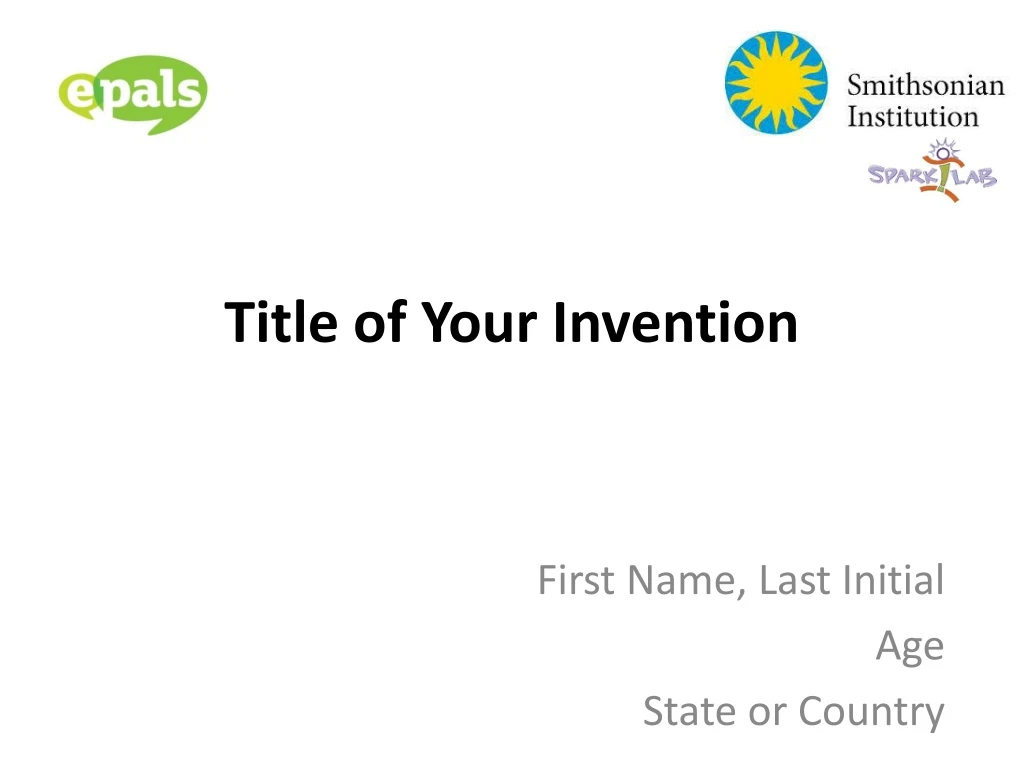 title of your invention